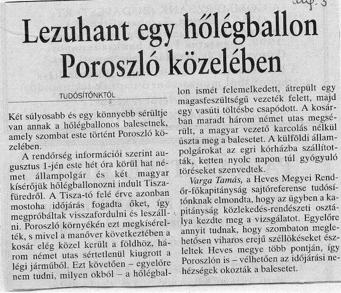 C203. Lezuhant ballon