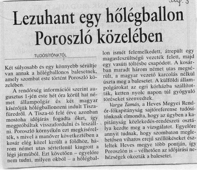 C203. Lezuhant ballon